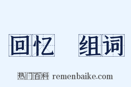 回忆録组词是什么意思的图片